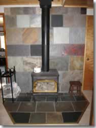 dining room and stove