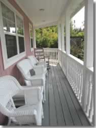 Front porch with chairs