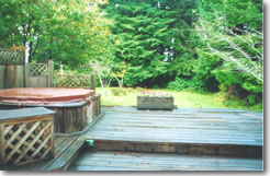 Yard & Hot tub