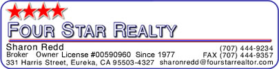 Real Estate in Humboldt County from Sharon Redd and Four Star Realty